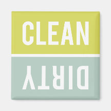 Dishwasher Magnet CLEAN | DIRTY - Green Blue