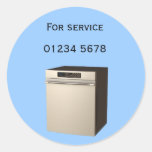Dishwasher repair tag round sticker