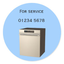 Dishwasher repair tag stickers