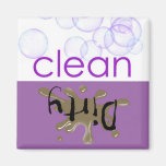 Dishwashing Machine - Is it clean or dirty? Refrigerator Magnet