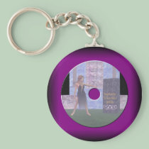 Disk Label keychains