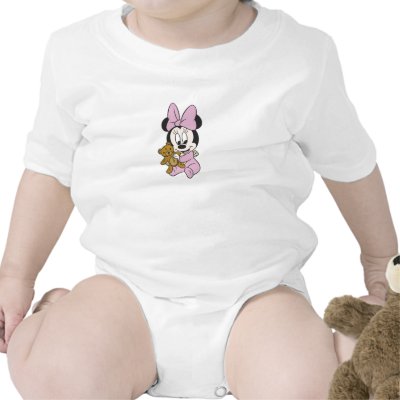 Disney Baby Minnie Mouse With Teddy Bear t-shirts