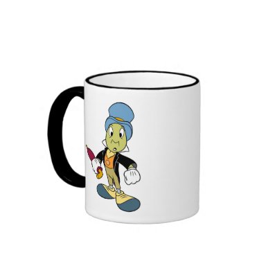 Disney Pinocchio Jiminy Cricket standing mugs