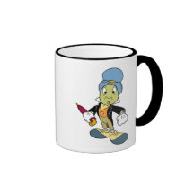 Disney Pinocchio Jiminy Cricket standing Coffee Mug
