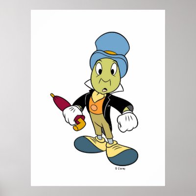 Disney Pinocchio Jiminy Cricket standing posters