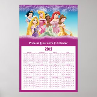 Disney Princess 2012 Calendar Poster print