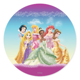 Disney Princesses 10 Classic Round Sticker