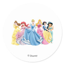 Disney Princesses 13 Round Sticker