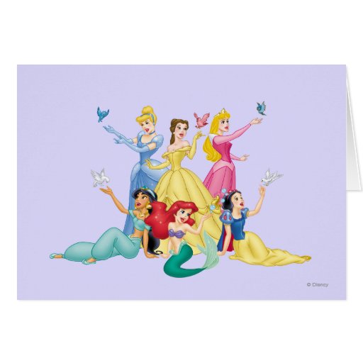 Disney Princesses 4 Greeting Card Zazzle 