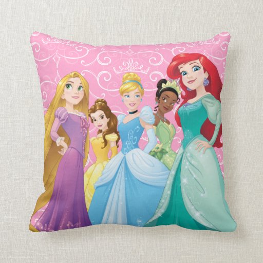 Disney Princesses Fearless Is Fierce Throw Pillow Zazzle