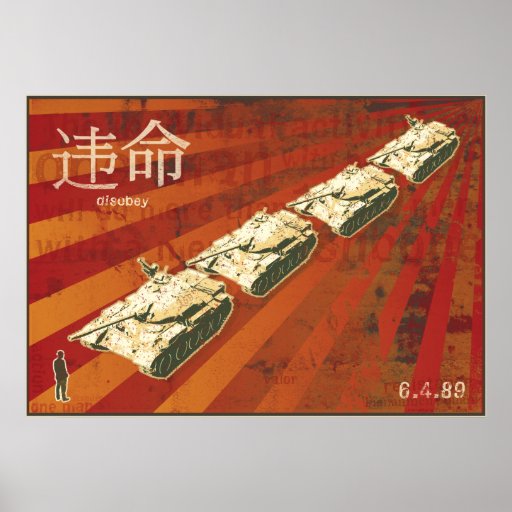 DISOBEY Tank Man Poster