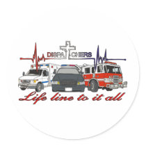 DISPATCHERS ROUND STICKERS
