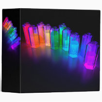 dispersion, rainbow, fluorescence, Binder with custom graphic design