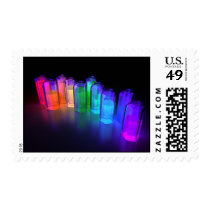 blacklight, chemistry, spectrum, rainbow, psychedelic stamps, desktop wallpaper, Frimærke med brugerdefineret grafisk design