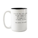 Disraeli Quote Coffee Mug Action & Happiness by PositiveThinking Disraeli Quote Coffee Mug Action & Happiness