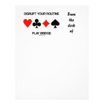 Disrupt Your Routine Play Bridge (Four Card Suits) Letterhead