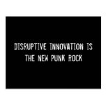 disruptive innovation is the new punk rock post card