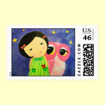 Distance Between Hearts postage