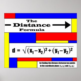 Distance Formula Print