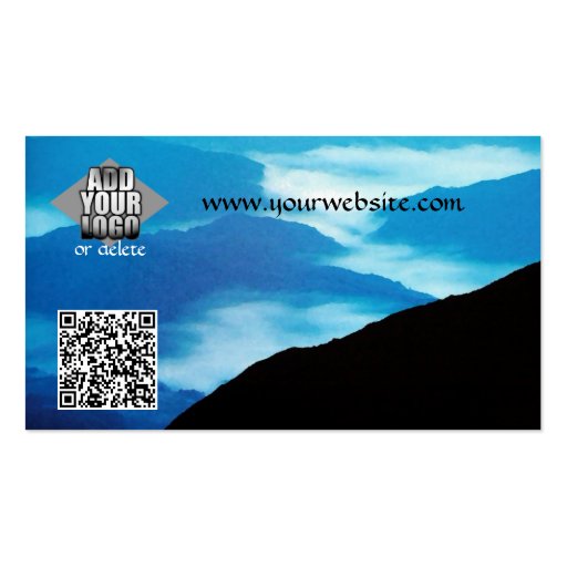 Distant Mountains Business Card Templates (back side)