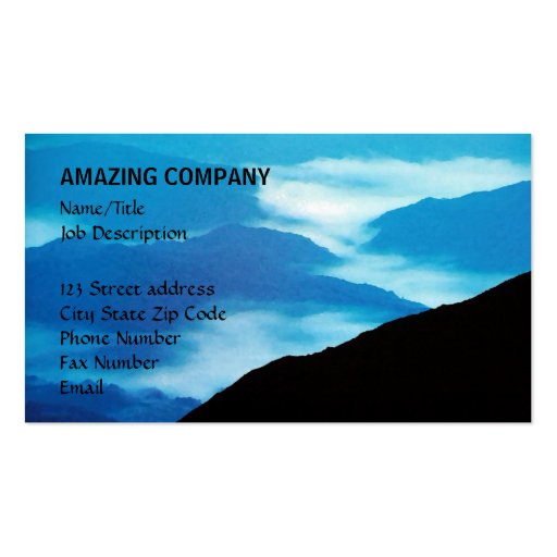 Distant Mountains Business Card Templates (front side)