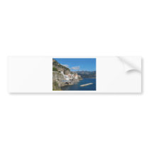 Distant view of Atrani on Amalfi coast Bumper Stickers