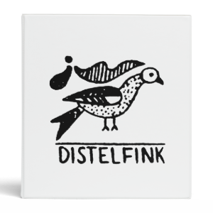 distelfink vintage jagged animal design.png vinyl binder