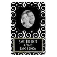 Distinctive Black Swirls (Wedding) premiumfleximagnet