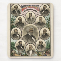 Distinguished colored men mouse pad
