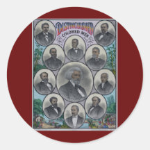 Distinguished Colored Men Round Stickers