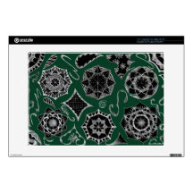 Distinguished Dark Green Computer Skin Decals For 13" Laptops