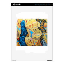 Distorted Dialog (abstract metallic expressionism) iPad 3 Decal