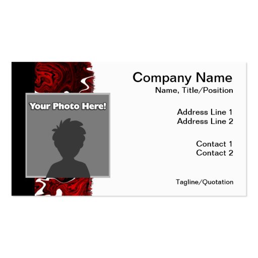 Distorted Red Graphic Business Cards (front side)
