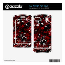Distorted Red Graphic Decal For LG Xenon