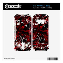 Distorted Red Graphic LG Neon Skin