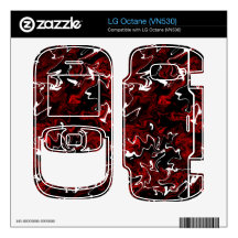 Distorted Red Graphic LG Octane Decals