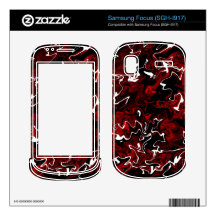 Distorted Red Graphic Samsung Focus Decals