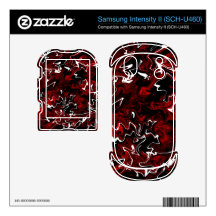 Distorted Red Graphic Samsung Intensity Skins