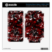 Distorted Red Graphic Skin For Samsung Vibrant