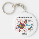 Distracted Nerves Inside (Synapse) Key Chains