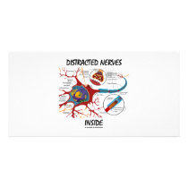 Distracted Nerves Inside (Synapse) Custom Photo Card