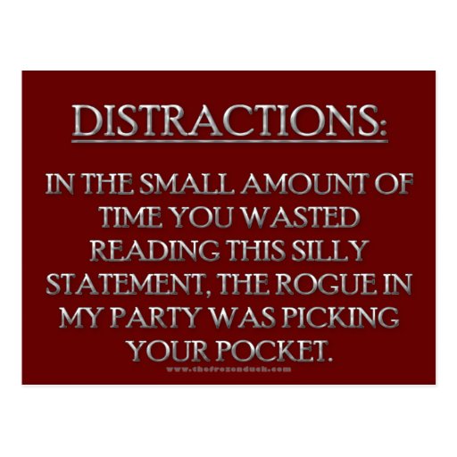 Distractions Postcards