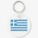 Distreesed Greek Flag keychains by worldflagtshirts Distreesed Greek Flag keychains