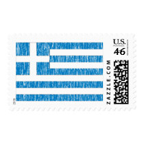 Distreesed Greek Flag Stamp