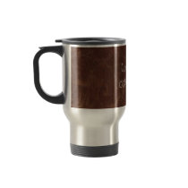Distress Leather Look Print Stainless Steel Travel Coffee Mugs