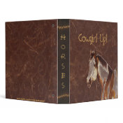 Distress Leather Print Design w/Horse Avery Binder