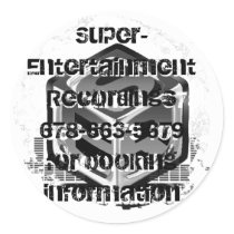 Distressed 2 Round Stickers