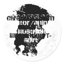 Distressed 2 Round Stickers