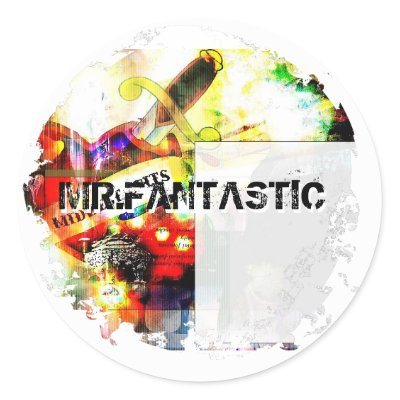 Distressed 2 Round Stickers by mr_fantastic