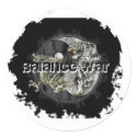 Distressed 2 Round Stickers by akin2020 Distressed 2 Round Stickers